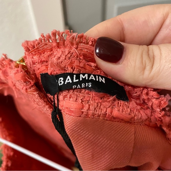 NWT Balmain Textured Tweed Mini Skirt - Picture 10 of 11